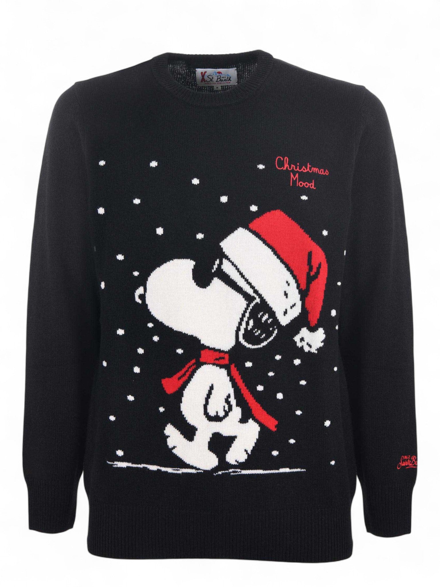 Maglione Heron in misto cashmere con ricamo Snoopy Xmas-Mc2 Saint Barth-Maglieria-Vittorio Citro Boutique