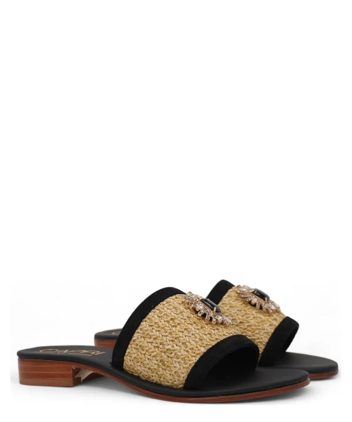 Pantofolina Caprese in Raffia Intrecciata-Capri Vittorio Citro-Ciabatte-Vittorio Citro Boutique