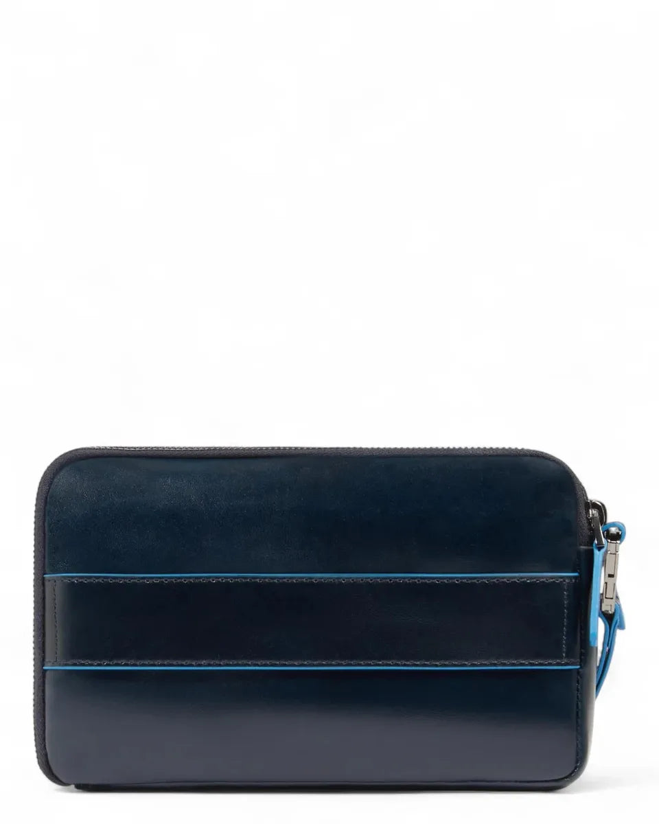 Pochette Blue Square in pelle con 3 scomparti-Piquadro-Pochette-Vittorio Citro Boutique
