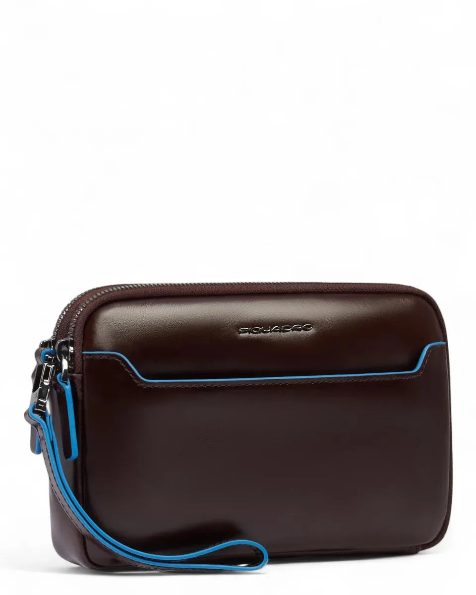 Pochette Blue Square in pelle con 3 scomparti-Piquadro-Pochette-Vittorio Citro Boutique