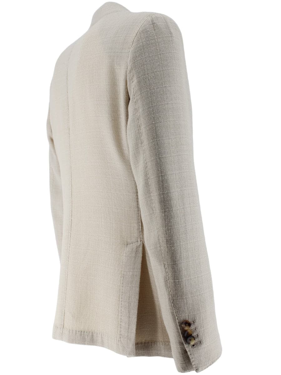 Giacca Lana e seta petto a lancia-Giacche-Lardini-Vittorio Citro Boutique