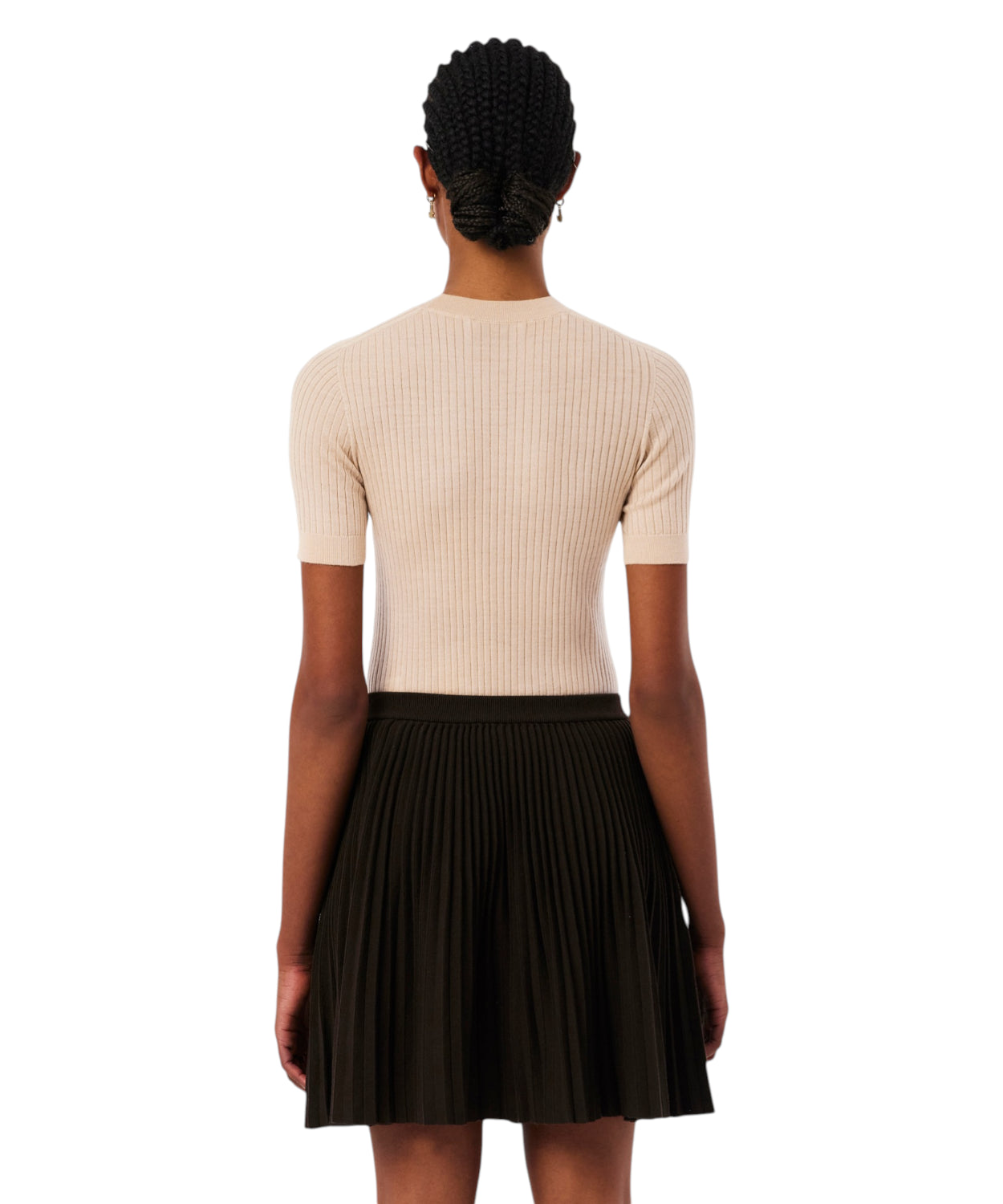 Maglione Donna Lana Merinos a Coste Senza Cuciture