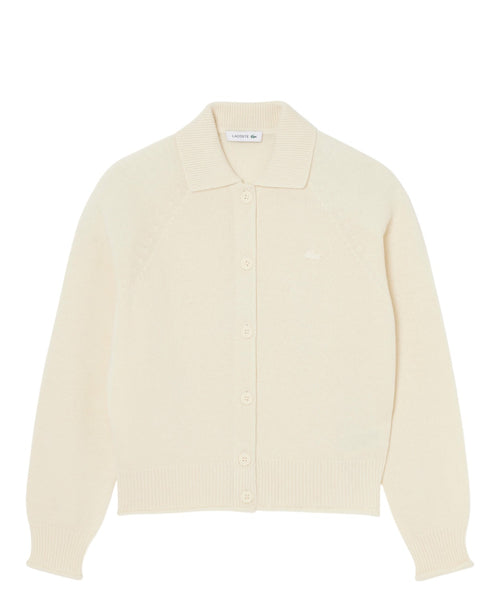 Lacoste Damen-Cardigan Poloshirts aus 3D-Wollstrick