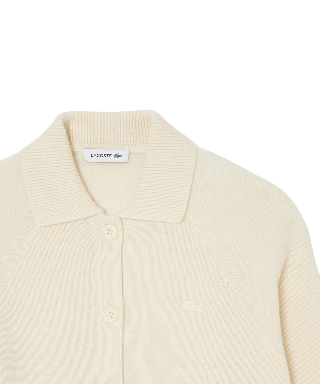 Lacoste cardigan til kvinder Poloshirts i 3D-kardet uld