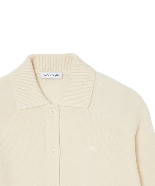 Lacoste Damen-Cardigan Poloshirts aus 3D-Wollstrick