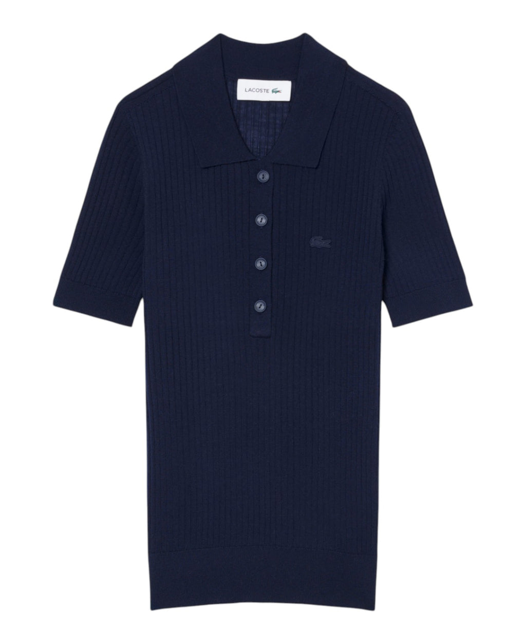 Polo Lacoste en lana merino 3D a coste