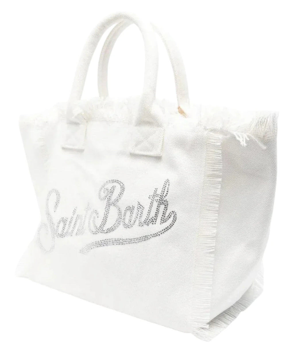 MC2 Saint Barth Vanity in canvas met logo en strass