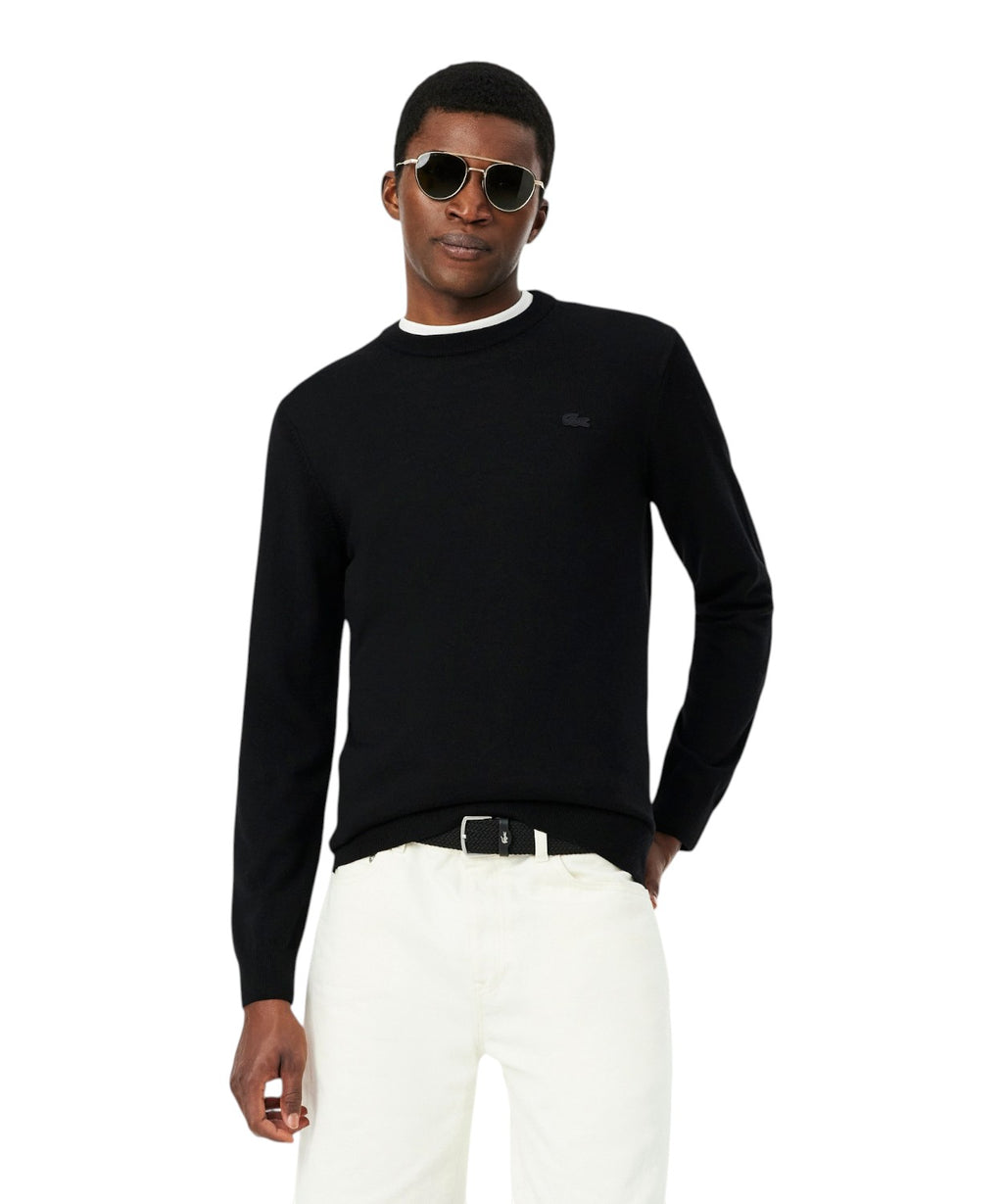 Maglione Lacoste Girocollo in Lana Merino per Uomo