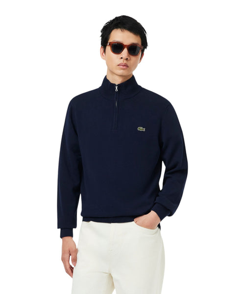 Pullover Lacoste Uomo in Cotone con Collo Alto e Zip