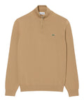 Pullover Lacoste Uomo Cotone Collo Alto con Zip