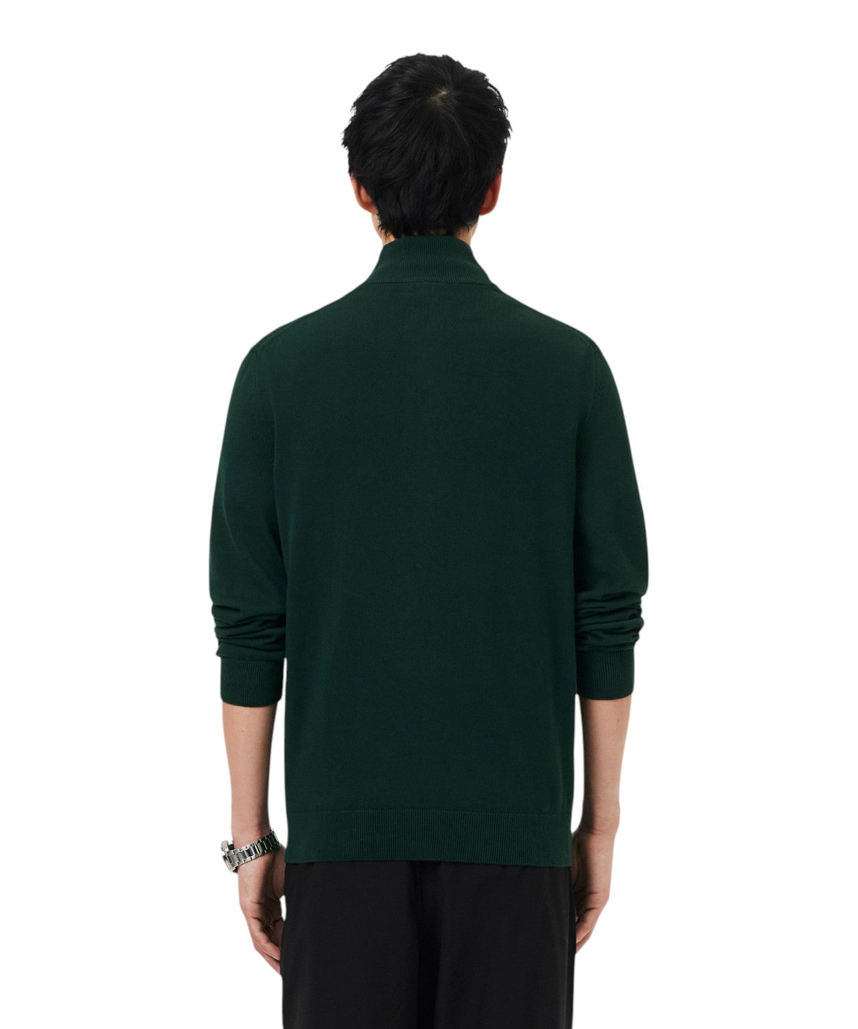 Pullover Lacoste Uomo Cotone Collo Alto con Zip