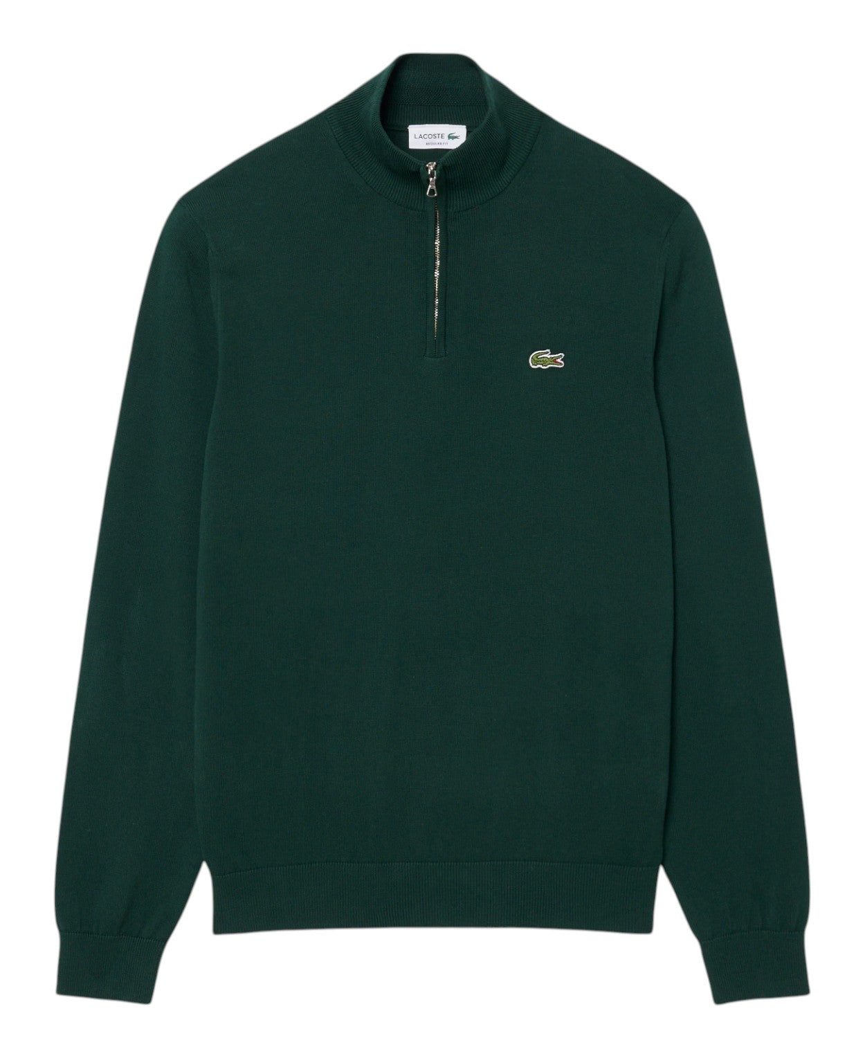 Pullover Lacoste Uomo Cotone Collo Alto con Zip