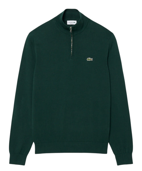 Pullover Lacoste Uomo Cotone Collo Alto con Zip
