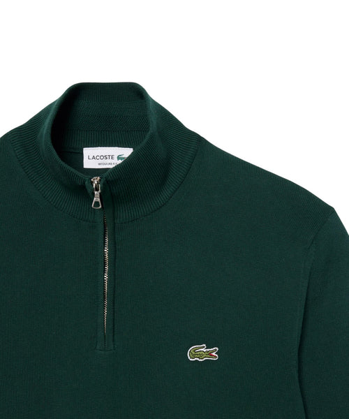 Pullover Lacoste Uomo Cotone Collo Alto con Zip