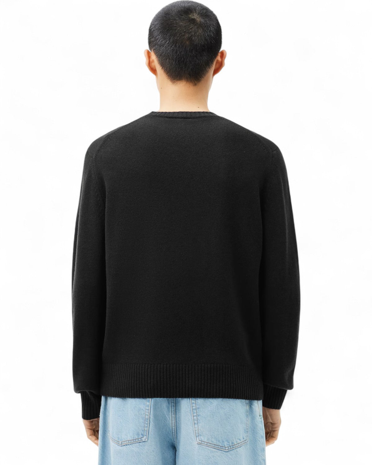 Maglione a Girocollo in Lana Cardata-LACOSTE-Maglieria-Vittorio Citro Boutique