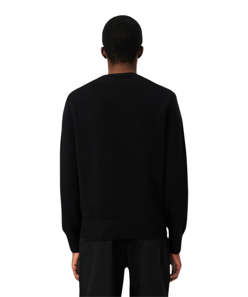 Rundhalset sweater i kardet uld