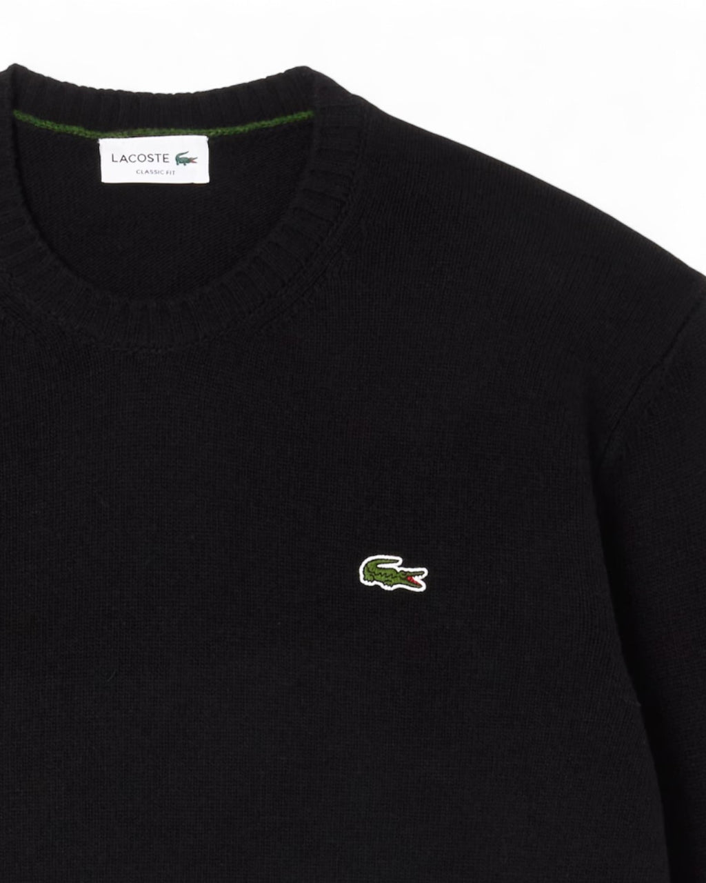 Maglione a Girocollo in Lana Cardata-LACOSTE-Maglieria-Vittorio Citro Boutique