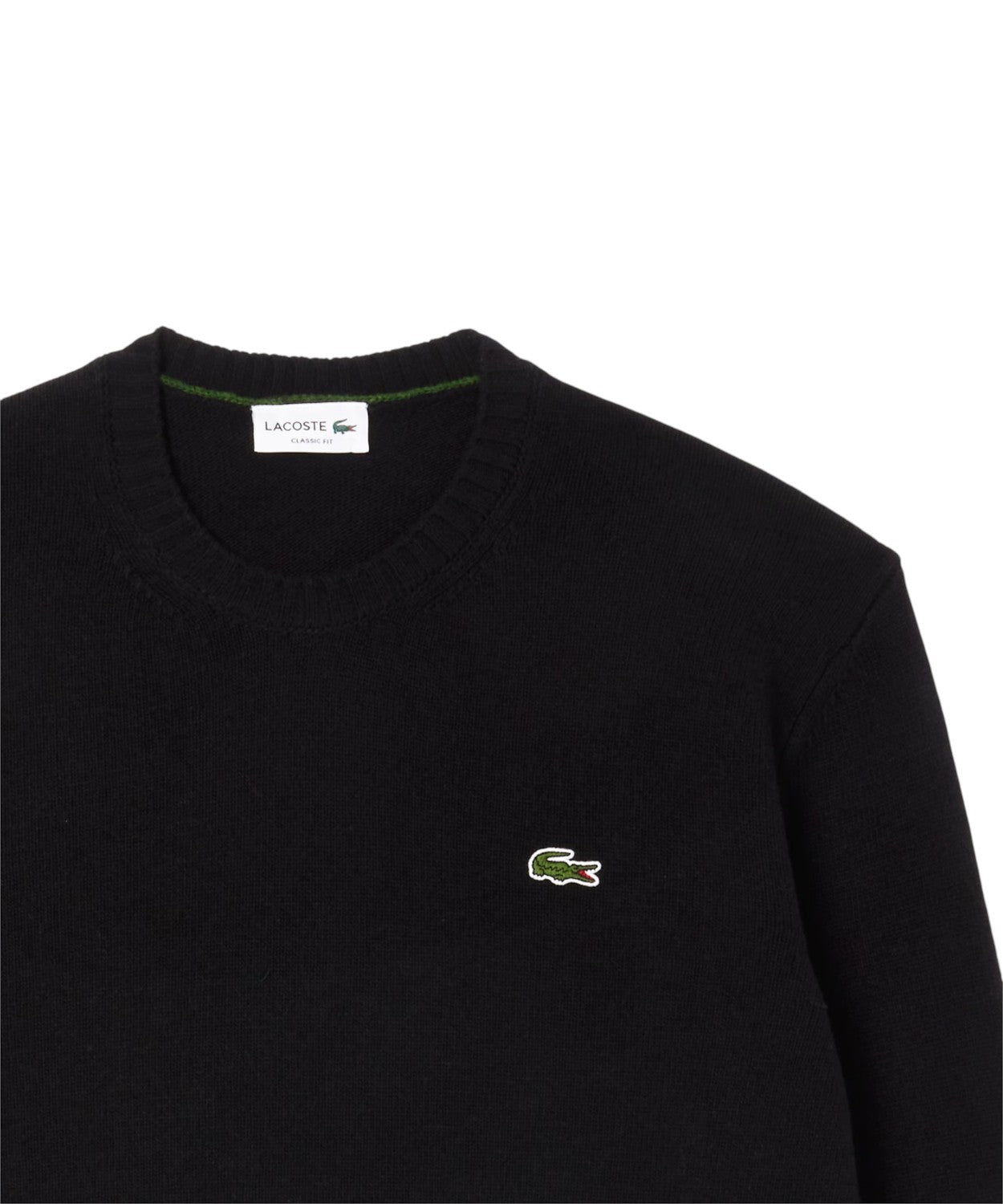 Rundhalset sweater i kardet uld