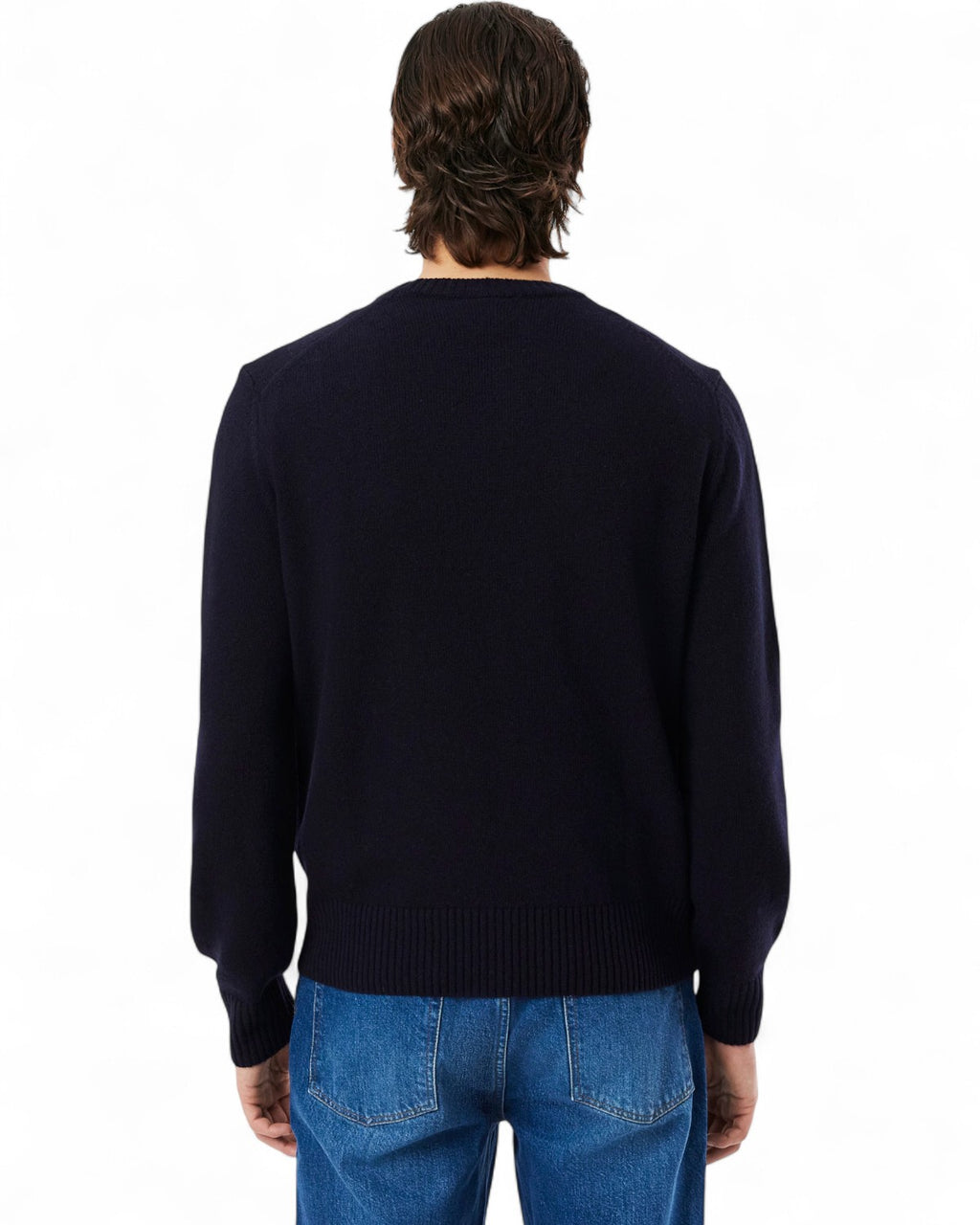 Maglione a Girocollo in Lana Cardata-LACOSTE-Maglieria-Vittorio Citro Boutique