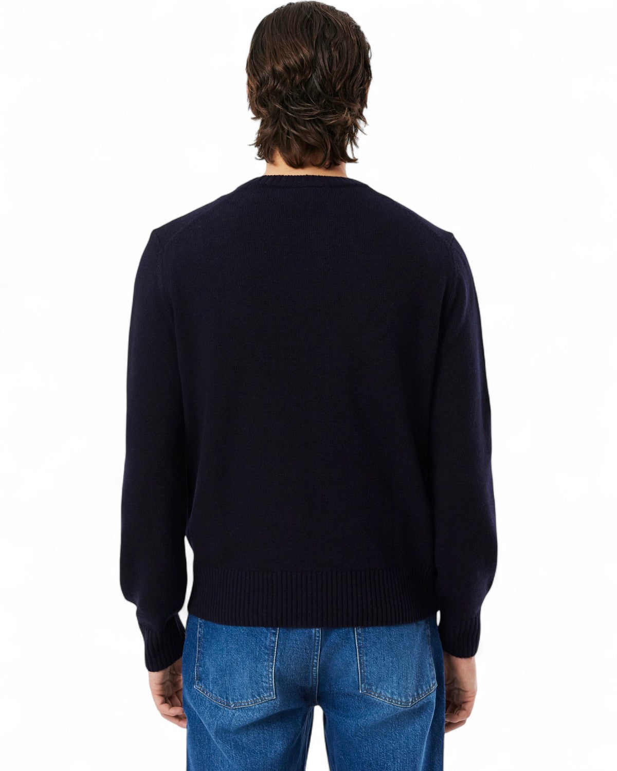 Maglione a Girocollo in Lana Cardata-LACOSTE-Maglieria-Vittorio Citro Boutique