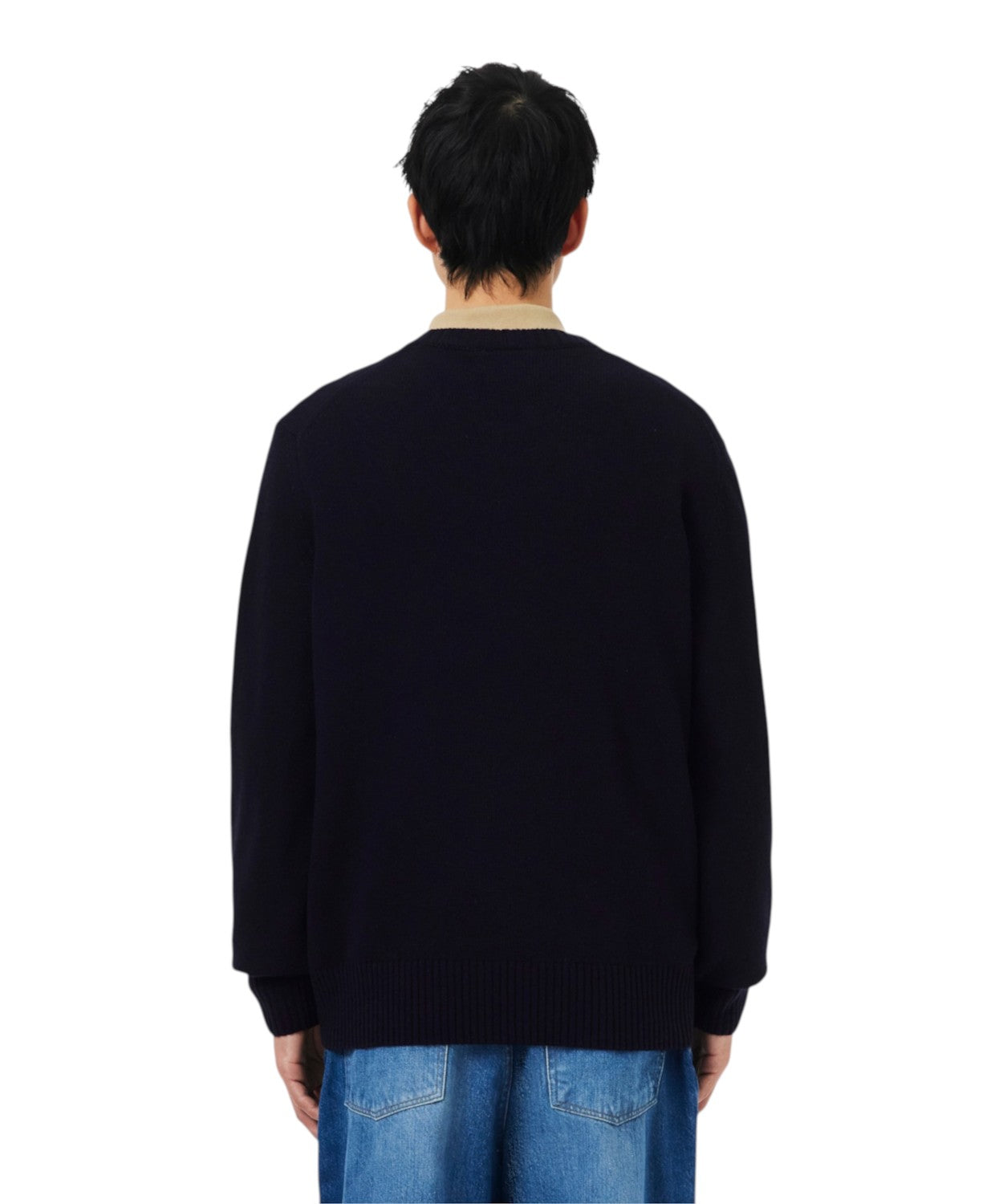Maglione Girocollo Lacoste Uomo in Lana Cardata