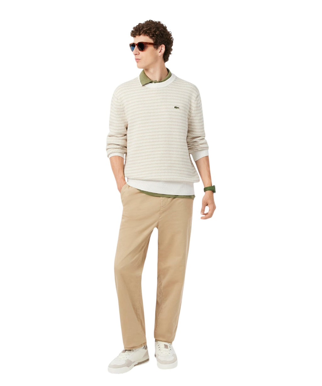 Maglione Lacoste Jacquard in Cotone