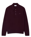 Lacoste Men's Wool Felt Polo Shirt-Collar Sweater