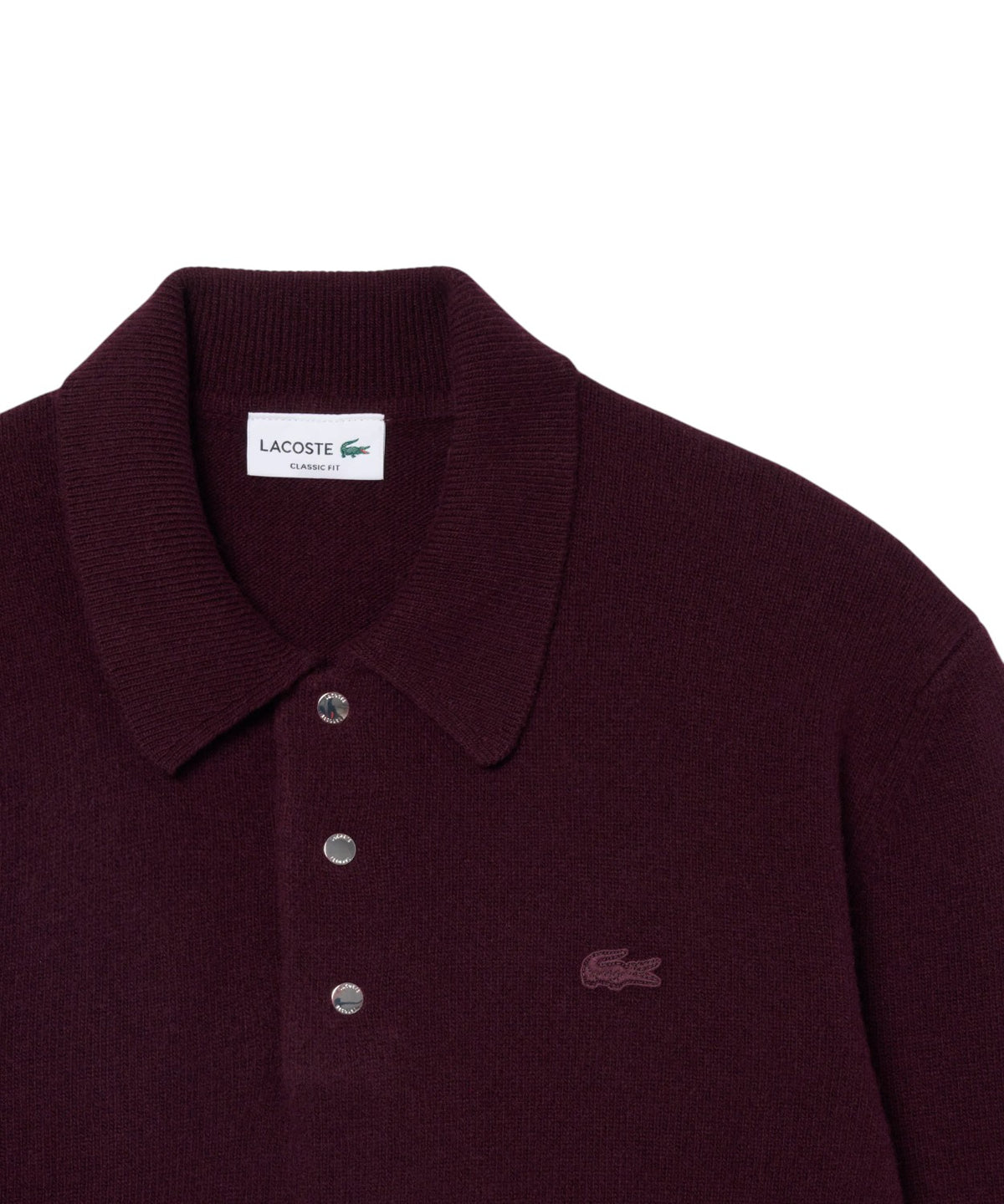 Lacoste Maglione Uomo con Colletto Polo in Feltro di Lana