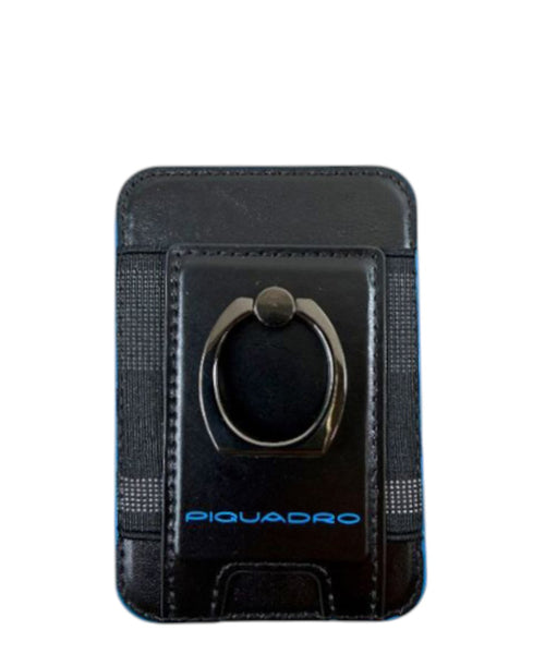 Portacarte MagSafe Piquadro in pelle con anello