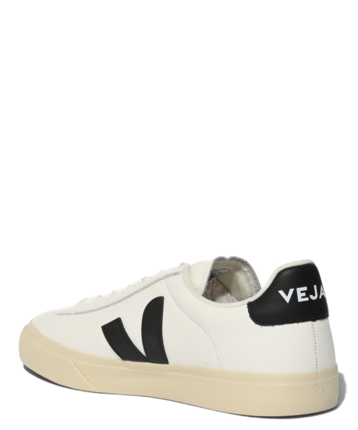 VEJA Campo Leather White Black Sneaker Uomo in Pelle