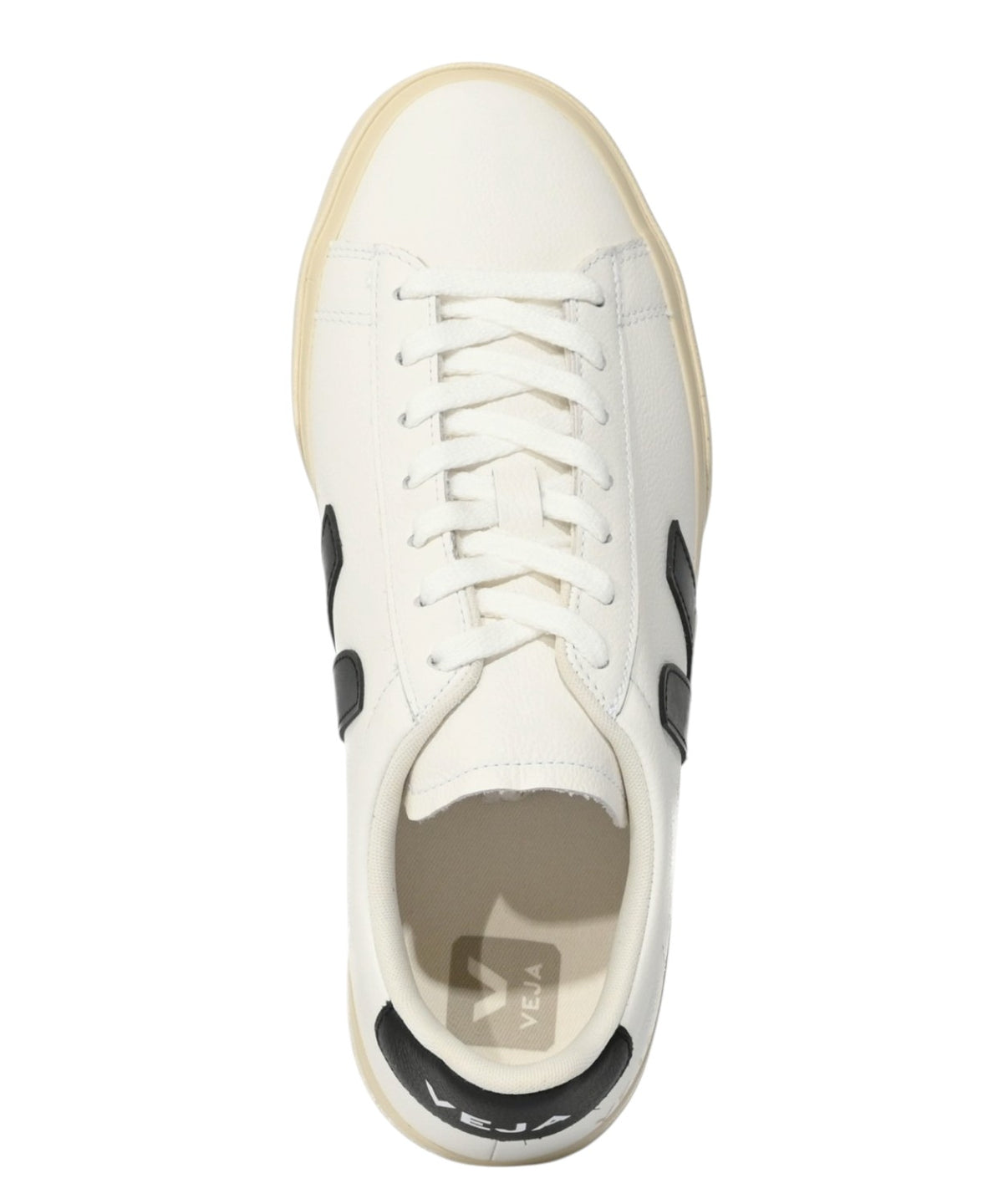 VEJA Campo Leather White Black Sneaker Uomo in Pelle