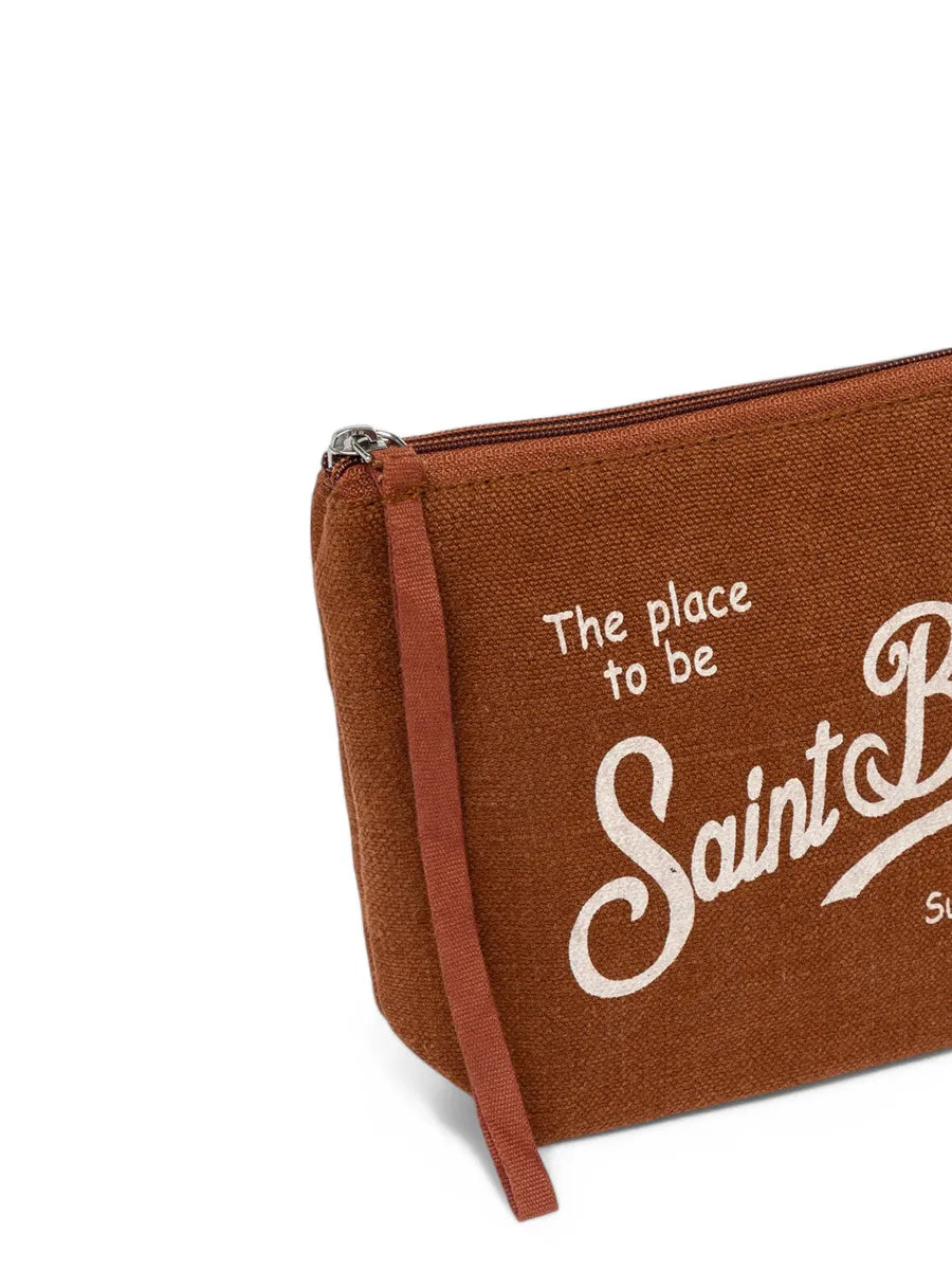 Pochette Aline in Lino Marrone-Mc2 Saint Barth-Pochette-Vittorio Citro Boutique