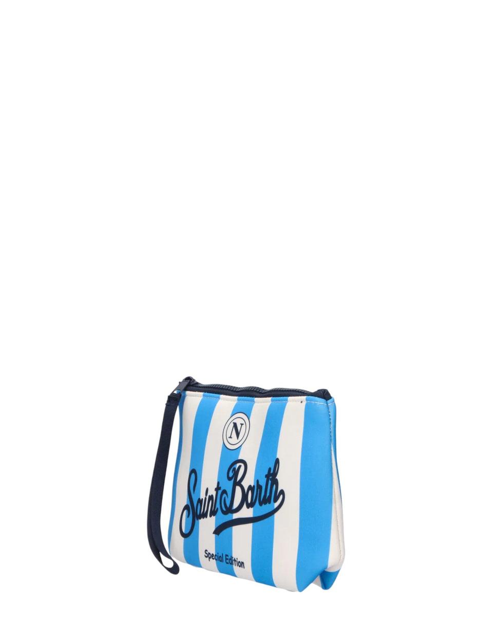 Pochette Aline con Stampa NAPOLI su Fondo Bluette-Mc2 Saint Barth-Pochette-Vittorio Citro Boutique