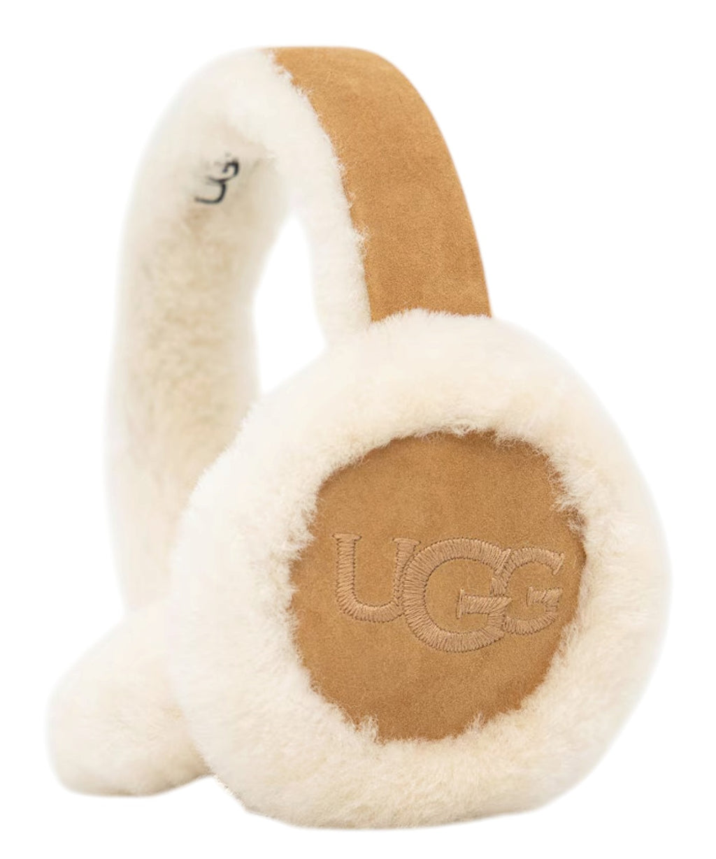 Paraorecchie Donna UGG in Montone con Logo Ricamato