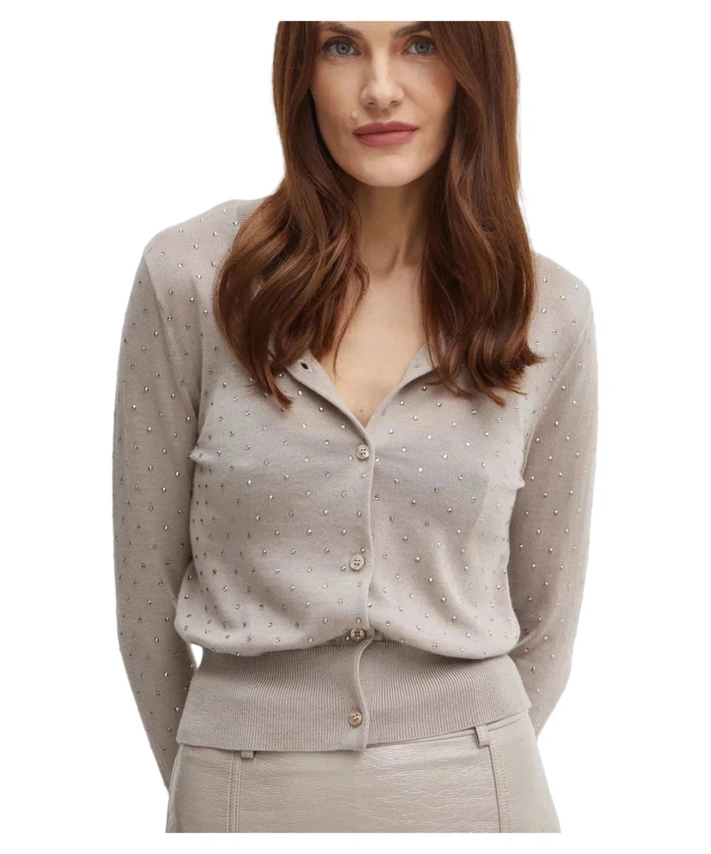 Cardigan Marella Large in Lana Vergine con Applicazione-Marella-Maglieria-Vittorio Citro Boutique