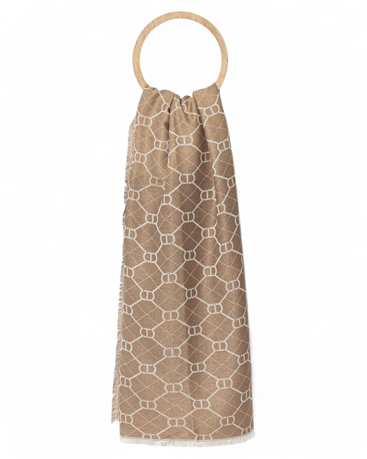 Stola in Viscosa con Logo Jacquard-Twinset-Sciarpe & stole-Vittorio Citro Boutique