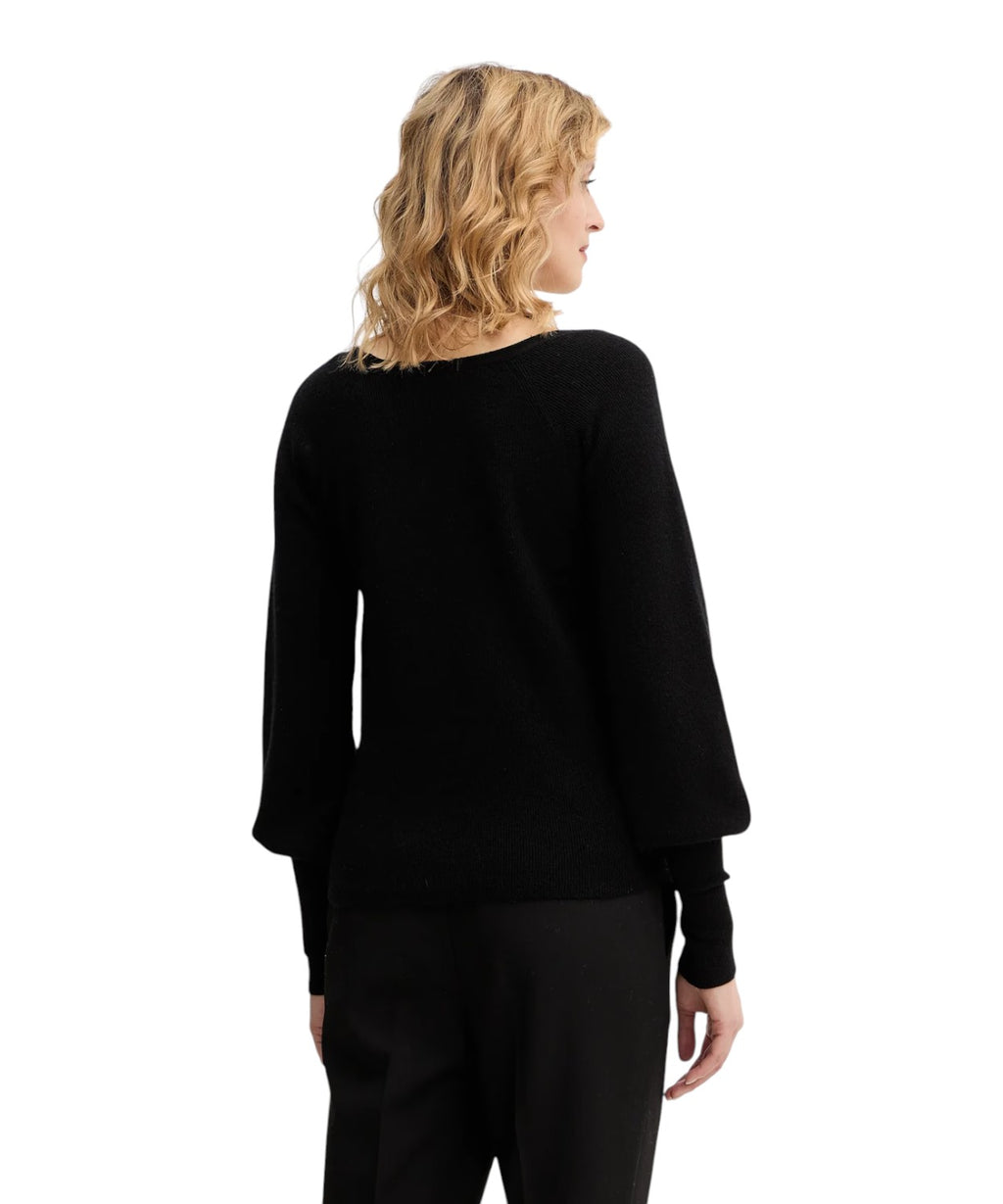 Twinset-Rippstrickpullover mit Spitzendetails