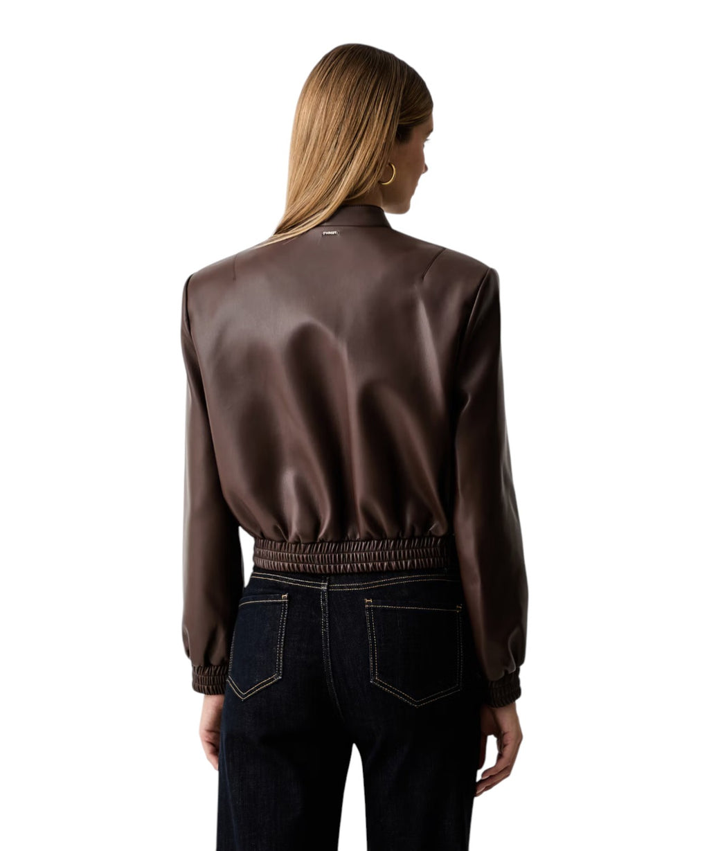 Giacca Donna Twinset Harrington in Similpelle