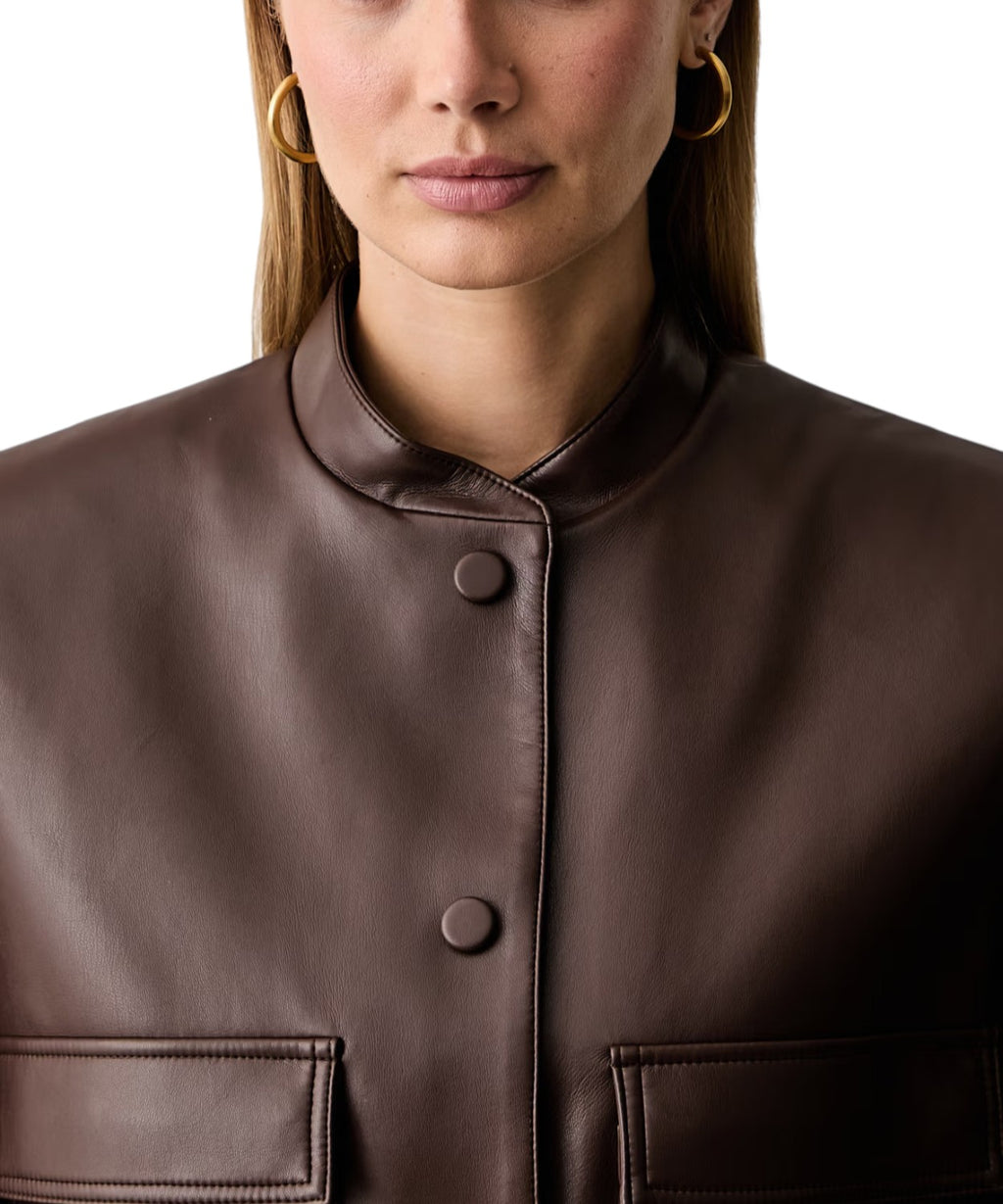 Giacca Donna Twinset Harrington in Similpelle