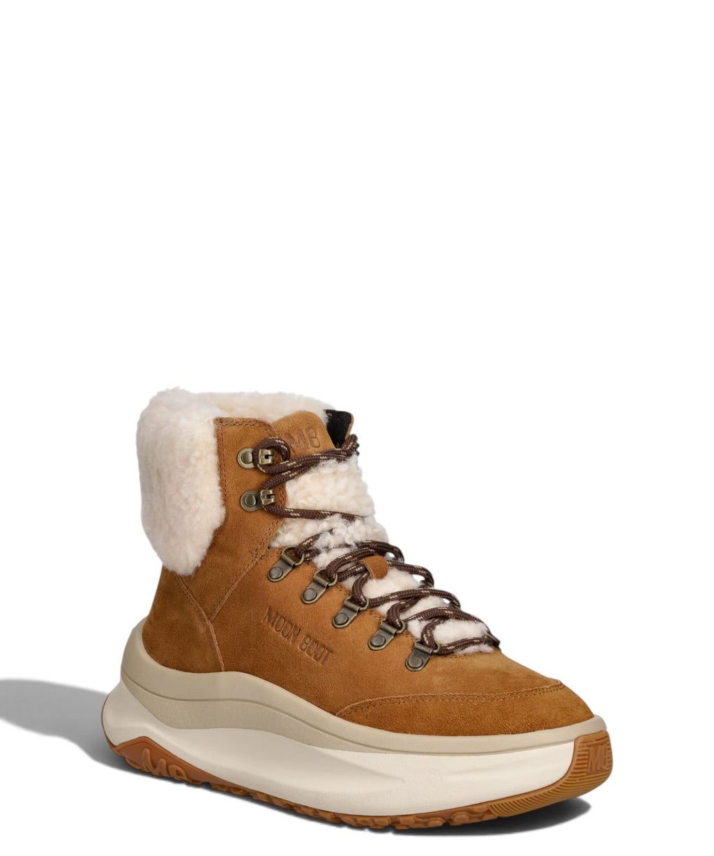 City Shearling Mid Stivali da Neve Donna in Pelle Scamosciata