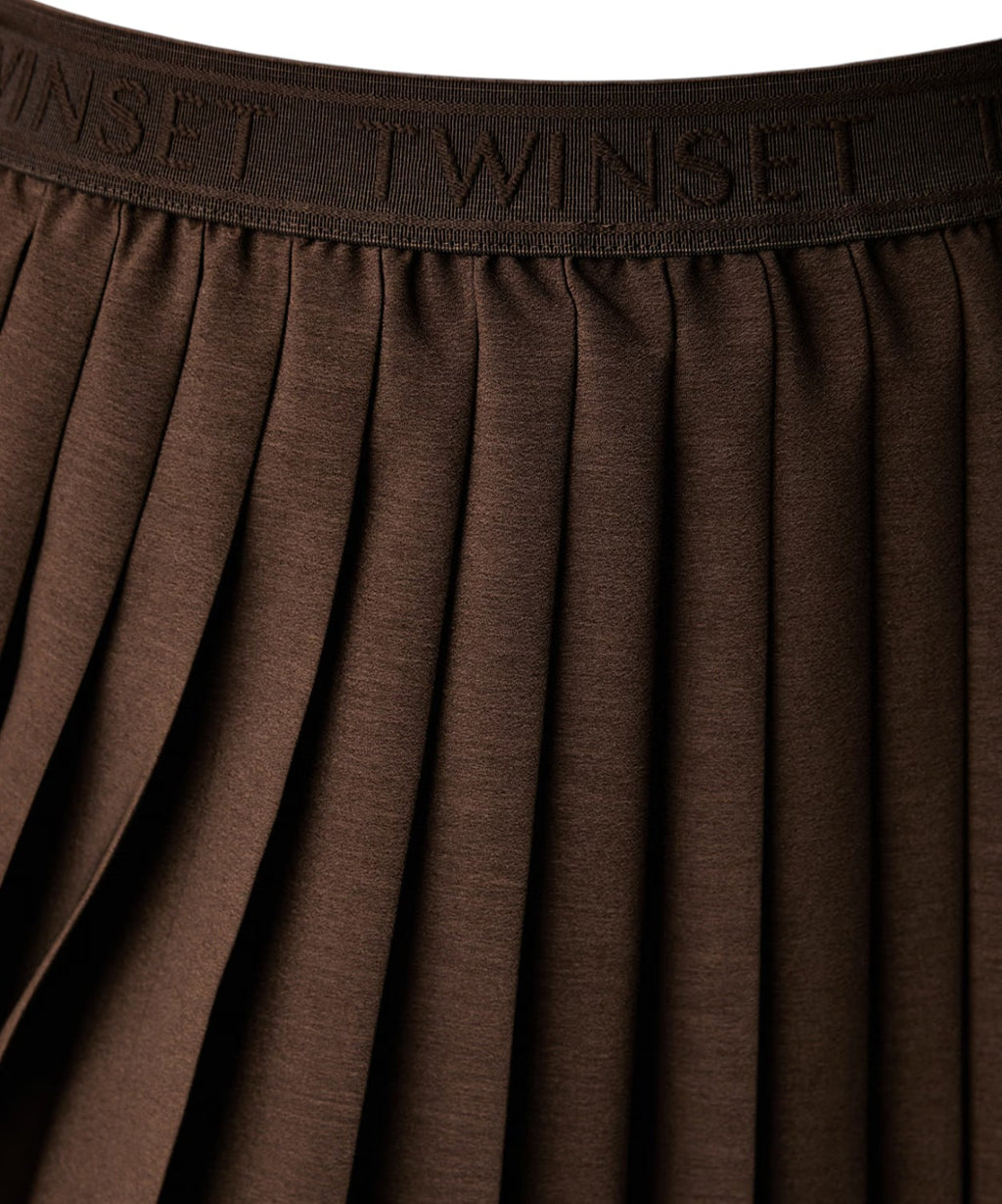 Twinset geplooide minirok voor dames met elastische taille