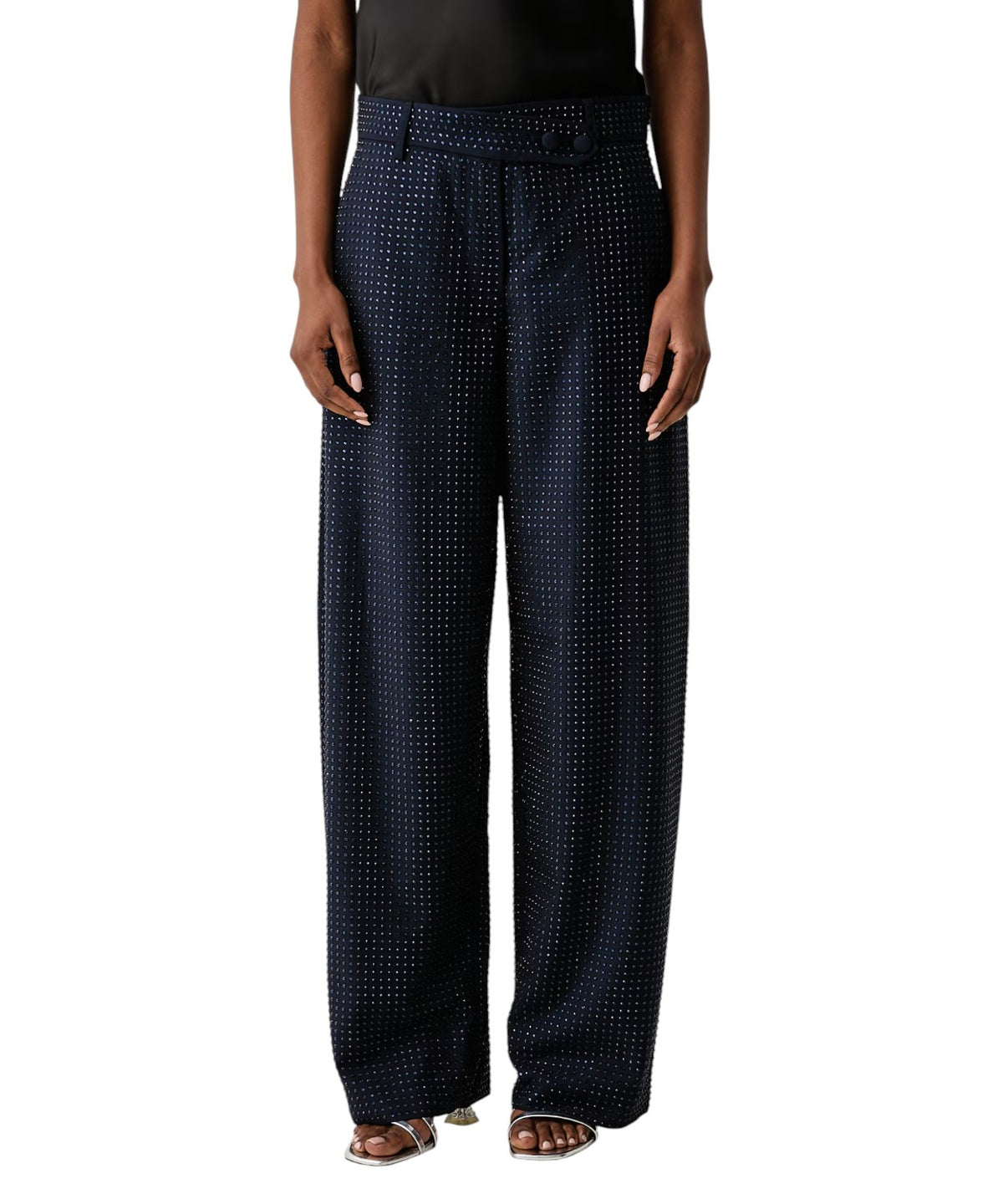 Pantalone Pinko Gampa Larga Full Strass