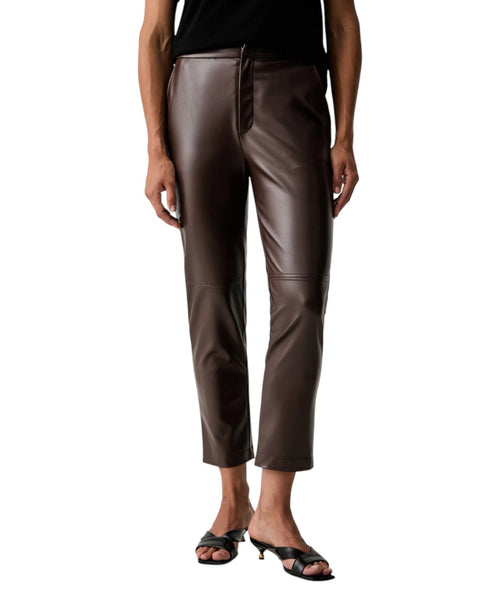 Pantaloni Donna Twinset in Similpelle a Vita Alta