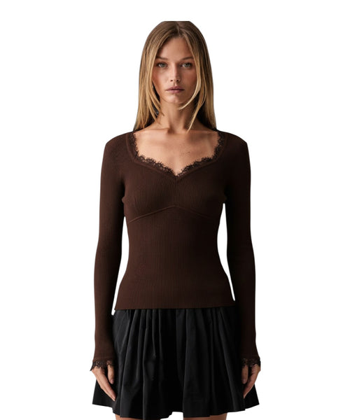 Maglia Donna Fitted con Pizzo Twinset