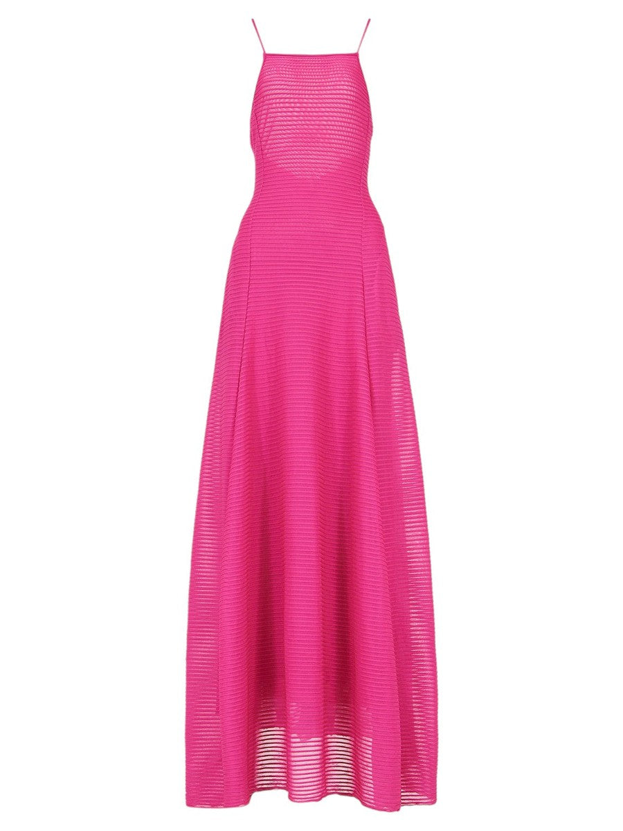 Abito lungo in jersey effetto ottoman-Emporio Armani-Abiti-Vittorio Citro Boutique