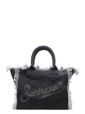 Borsa Vanity in Tela di Cotone Nero-Mc2 Saint Barth-Borse a spalla-Vittorio Citro Boutique