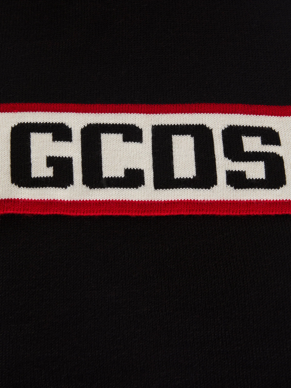 Sciarpa GCDS in Misto Lana Merino con Maxi Logo