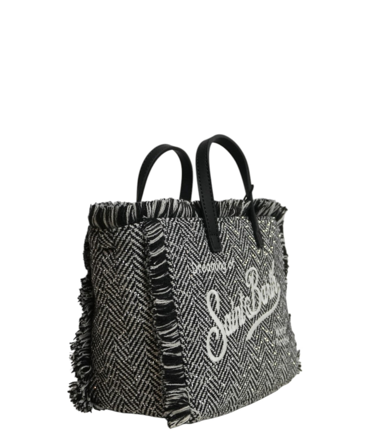 Vanity Mini-taske i sildebensuld med strass