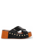 Sandalo in Pelle con Fasce ad Incrocio-Vivien Lee-Sandali-Vittorio Citro Boutique