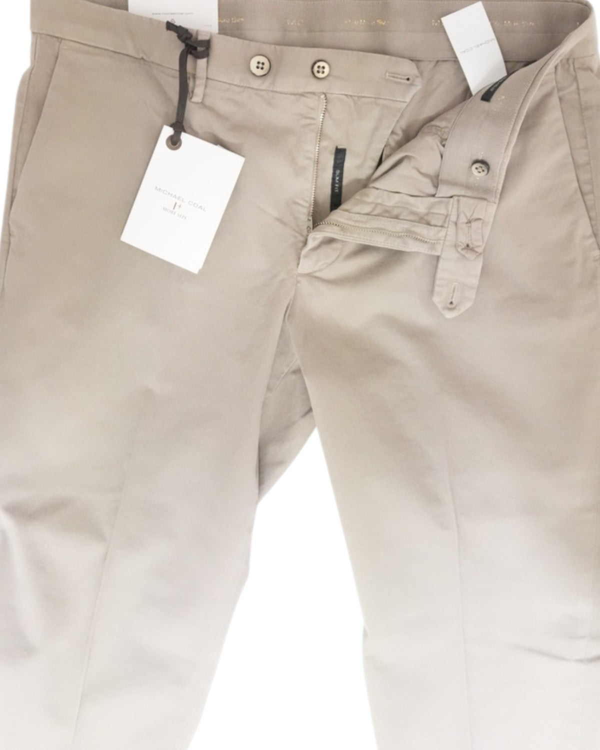 Pantalone Capri in Cotone Stretch - Colore Argilla-Michael Coal-Pantaloni-Vittorio Citro Boutique